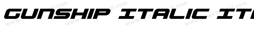 Gunship Italic Italic字体转换